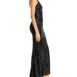 NWT Aqua Sequined Long Gown